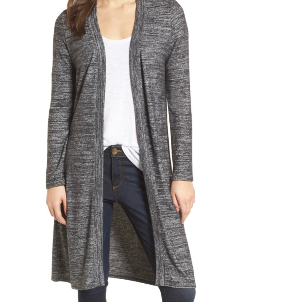 Anthropologie Duster Full Length Cardigan Heather